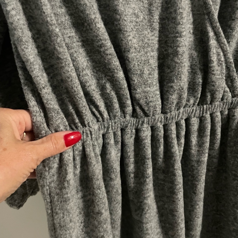 a.n.a Heather Gray Long Sleeve Dress in medium - Picture 4 of 5